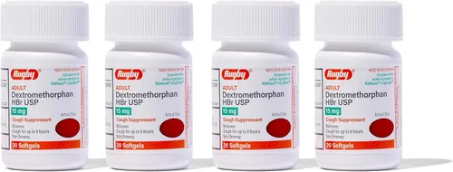 Vista 8 de Rugby Adult Dextromethorphan HBr USP 15 mg – Supresor de tos no somnoliento – Alivia la tos hasta 8 horas – 20 cápsulas blandas (paquete de 1)