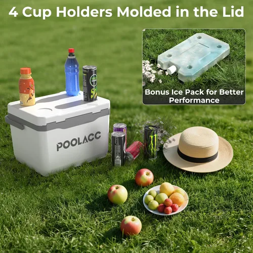 Vista 7 de Portable Personal Cooler, Poolside Ice Chest Fits INTEX Pools, Hard-Sided Cooler, Bonus Ice Pack Included, For Above Ground Pool or Spa