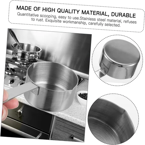 Vista 9 de Cuchara medidora de acero inoxidable para salsas, herramienta para cocinar y hornear, 1 ud