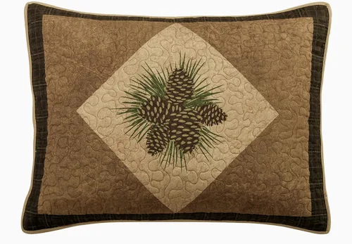 Vista 7 de Juego de ropa de cama Queen de poliéster Donna Sharp - 4 piezas - Juego de edredón Antique Pine Lodge con edredón Queen, dos fundas de almohada