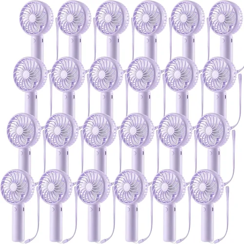 Vista 38 de Tujoe Mini ventilador de mano potente de 3 velocidades, ventilador personal pequeño portátil recargable con base USB para mujeres, maquillaje