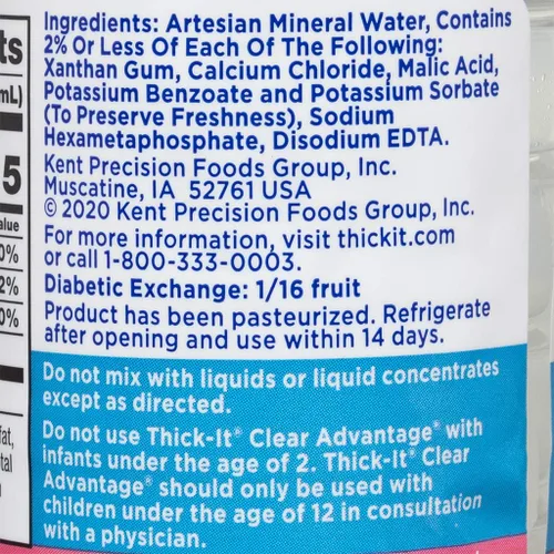 Vista 3 de Thick-It Aquacare H2O - Bebida de agua espesa con consistencia de néctar