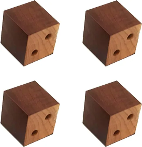 Vista 13 de Muebles de madera maciza de roble con patas elevadas, mesa de sofá y patas de silla, patas de gabinete, patas de bloque de madera, 3