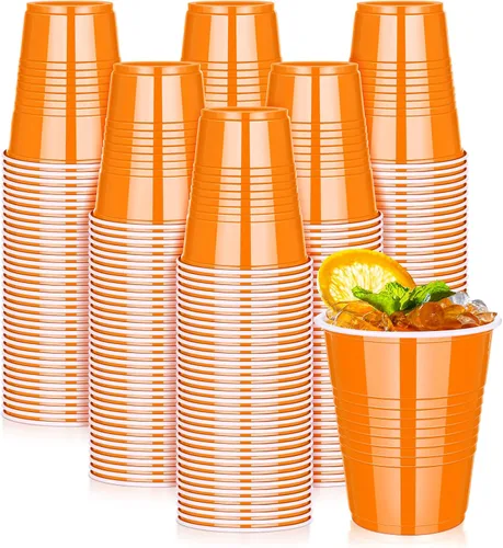 Vista 12 de Paquete de 100 vasos desechables de plástico negro de 12 onzas, vasos resistentes para beber para degustación de cerveza servir aperitivos