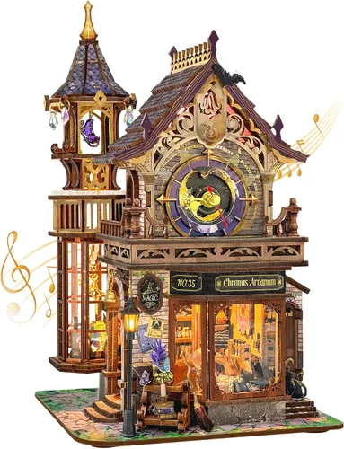 Vista 11 de Rompecabezas de madera 3D, diseño de bosque encantado, kit de miniatura para adultos y adolescentes, ideal para regalar y decorar casa de muñecas
