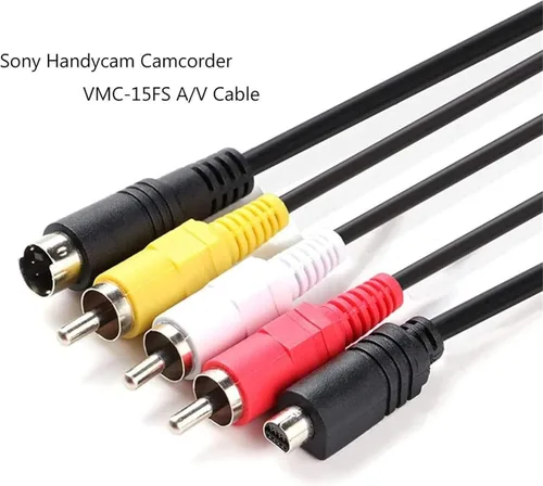 Vista 4 de Nuevo VMC-15FS A/V Audio Video VMC15FS Cable AV para Sony Handycam Mini DV Videocámara S-Video a RCA Cable con conector de salida de 10 pines