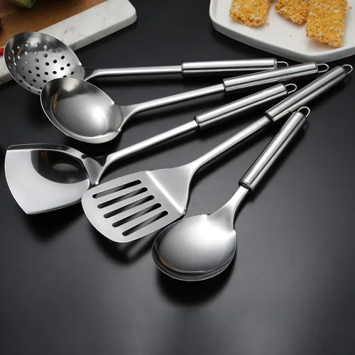 Vista 9 de Juego de utensilios de cocina de acero inoxidable de 5 piezas, herramientas