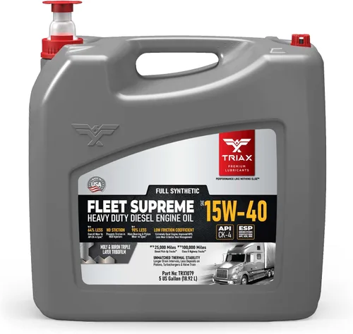 Vista 10 de Triax Fleet Supreme ESP 15W-40 API CK-4 Aceite de motor diésel completamente sintético, optimizado y potenciado por fricción con molibdeno