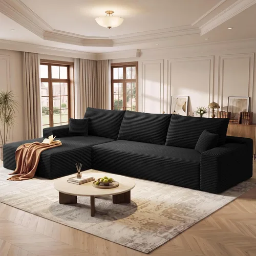 Vista 53 de AUGOP Sofá modular moderno de 108 pulgadas para sala de estar, sofá modular con sofás en forma de L, sofá tapizado sin hueso, sofá seccional