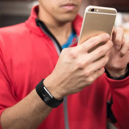 Vista 6 de Correas compatibles con Fitbit Charge 2, correas de repuesto de silicona suave, correas deportivas ajustables, accesorios para Fitbit Charge 2