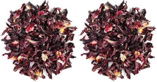 Vista 8 de Hibisco Flores orgánicas Té de hierbas - Tarta de limón y bayas rica - Malva clásica de rosa agridulce - Flores de hibisco Té de hibisco seco Flor