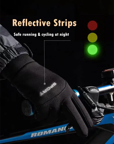 Vista 6 de ATRACTIVOLL Winter Touch Screen Gloves Men's Women's Outdoor Warm, Anti-Skid, Waterproof and Windproof Gloves in Cold Weather