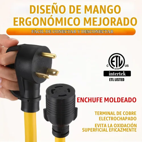 Vista 4 de Kanayu Cable adaptador de interruptor de transferencia de generador NEMA TT