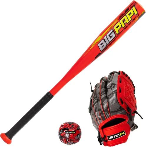 Vista 8 de Ortiz34 Youth T-Ball Set, 25” Signature Aluminum T-Ball Bat with -10 Drop, Foam Core T-Ball, 9” Lightweight Youth Glove, Vibrant Graffiti Print