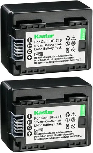 Vista 5 de Kastar Paquete de 1 batería BP-718 de 3.7 V 1900 mAh de repuesto para Canon VIXIA HF R600 HFR600, VIXIA HF R700 HFR700, VIXIA HF R800 HFR800, LEGRIA
