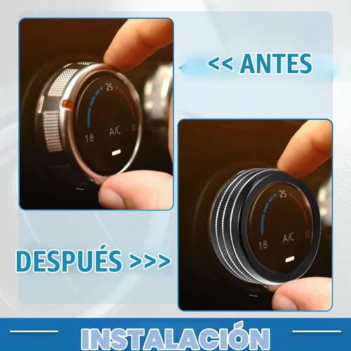 Vista 3 de 3 piezas Calcomanías para Perillas de Aire Acondicionado de Automóvil Cubierta de Perilla de Interruptor de Radio AC para Dodge Durango 2017-2020