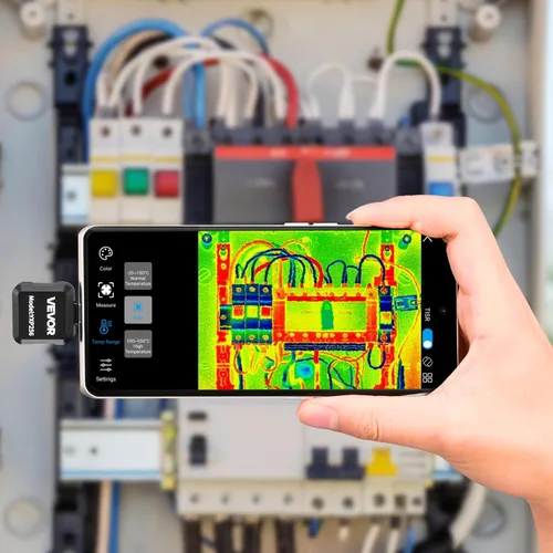 Vista 8 de VEVOR Cámara de imágenes térmicas para Android, 512 x 384 TISR Super Resolución, cámara térmica infrarroja con frecuencia de actualización de 25 HZ