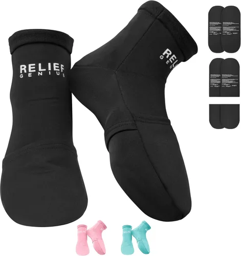 Vista 11 de Relief Genius - Calcetines de terapia de frío y guantes fríos para neuropatía de quimioterapia, paquete de cuidado de quimioterapia para mujeres