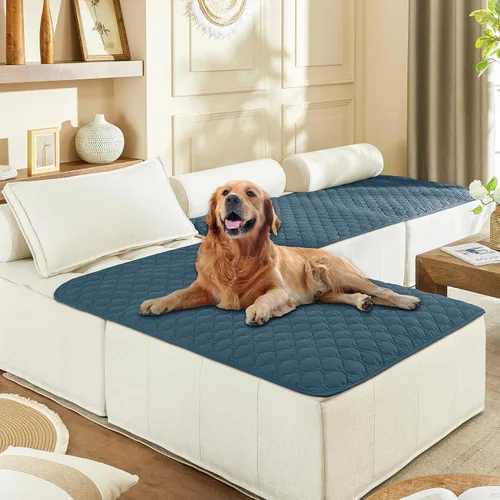 Vista 32 de gogobunny Manta para mascotas 3 veces más resistente, impermeable y a prueba de arañazos; protector de muebles reversible para perros y gatos, funda