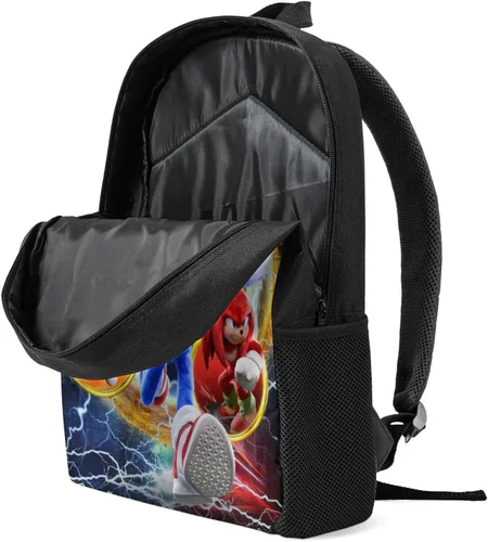 Vista 2 de Mochila ligera de dibujos animados de 17 pulgadas para viajes casuales y regalos, divertida idea de regalo de cumpleaños para fanáticos del anime