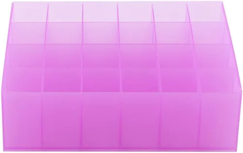 Vista 5 de ZJchao Organizador de lápiz labial, soporte para brillo de labios, organizador de cosméticos, almacenamiento de maquillaje, 24 rejillas, soporte