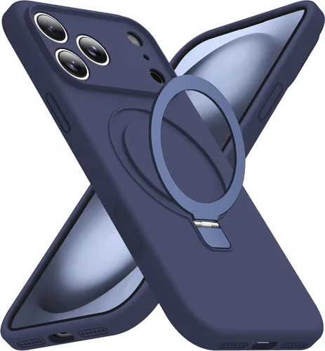 Vista 34 de SKYLMW Funda diseñada para iPhone 11 con soporte magnético invisible Compatible con Mag-Safe, a prueba de caídas de grado militar, a prueba