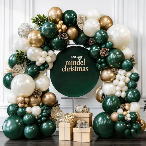 Vista 8 de Kit de Arco de Globos Azul Polvoriento Dorado, Kit de Arco de Globos Pastel de Doble Relleno Azul Claro Azul Oscuro Mezclilla Azul Pálido con Globos