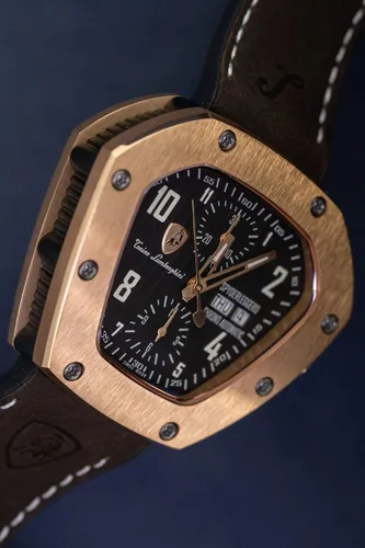 Vista 9 de Tonino Lamorghini Reloj cronógrafo automático Spyderleggero oro rosa titanio TLF-T07-5
