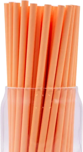 Vista 9 de Paquete de 150 pajitas de papel biodegradables de 4 capas de cheurón rosa bebé (compostables, no tóxicas, sin BPA)