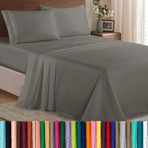Vista 34 de Elegant Comfort - Juego de sábanas de microfibra de 1500 hilos de calidad hotelera prémium de 4 piezas - Resistente a arrugas, sábana bajera