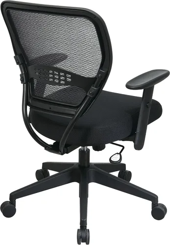 Vista 8 de SPACE Seating AirGrid Latte silla de malla, Poliuretano, Negro
