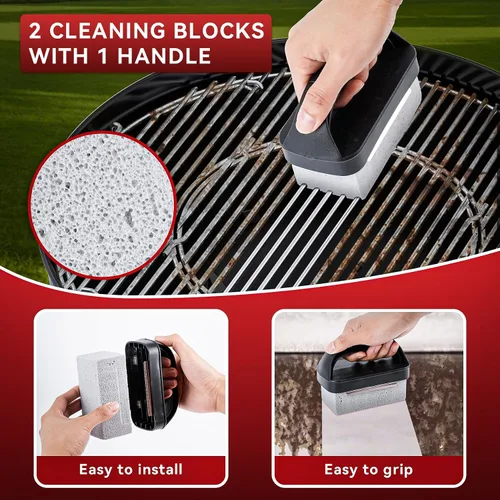 Vista 3 de onlyfire Kit de limpieza de parrilla de 15 piezas para Blackstone, kit de limpieza de parrilla de parte superior plana con piedra de parrilla