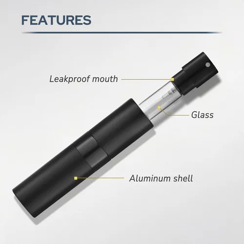 Vista 6 de Fusupak Atomizador de Perfume para Viaje Botella Recargable: Vaporizador de Colonia Portátil para Hombres - Mini Vaporizador Vacío para Recarga