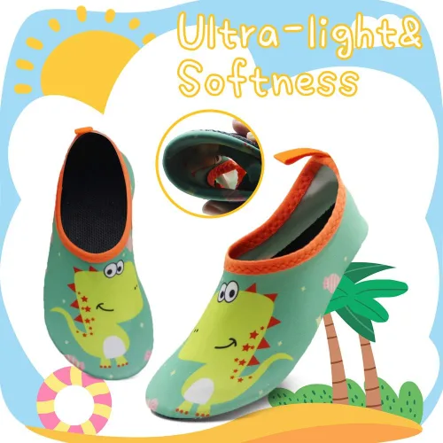 Vista 6 de BomKinta - Calzados acuáticos para niños y niñas, calcetines acuáticos, de secado rápido, antideslizantes y con sensación de pies descalzos