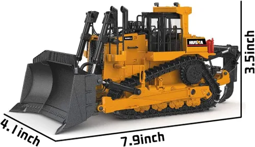 Vista 4 de fisca 1/50 Diecast Bulldozer Modelo Metal Construcción Vehículo Juguete