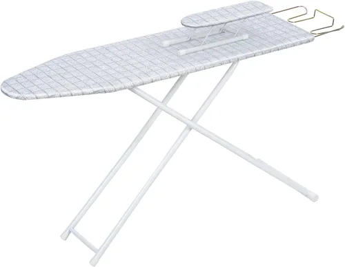 Vista 10 de Tabla de planchar de tamaño completo, mesa, altura ajustable, plegable, 42 pulgadas con cubierta resistente al calor (azul)