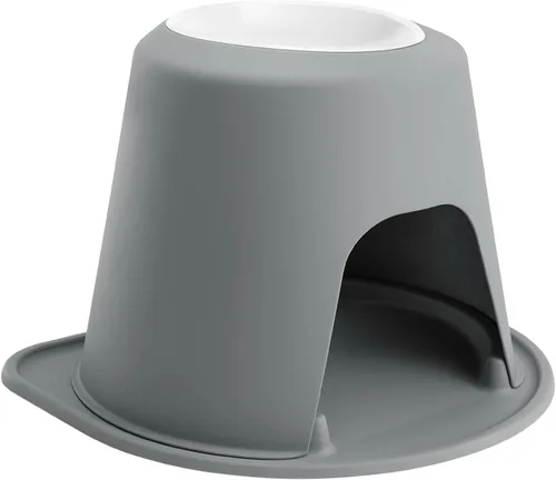 Vista 19 de WeatherTech Sistema de Alimentación Elevada Individual para Mascotas con Cuencos de Plástico para Perros/Gatos - Soporte Alto de 3 Pulgadas Gris