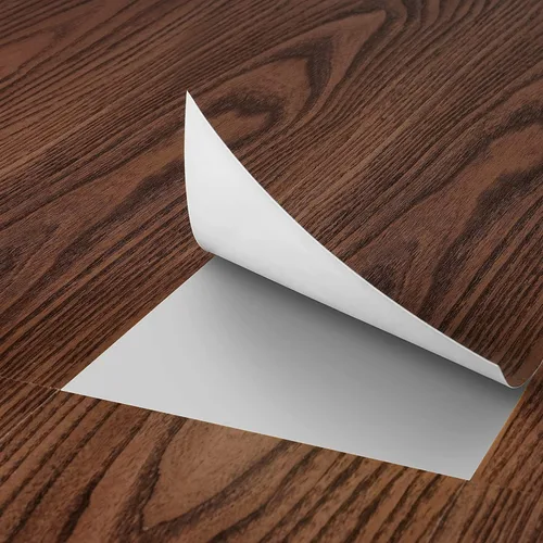 Vista 9 de FunStick Azulejos de suelo de madera marrón de 6 x 36 pulgadas, impermeables, de madera de nogal, azulejos de vinilo para despegar y pegar