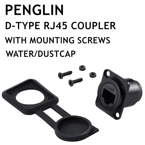 Vista 2 de PENGLIN Acoplador del soporte del panel 2PCS RJ45, conector hembra