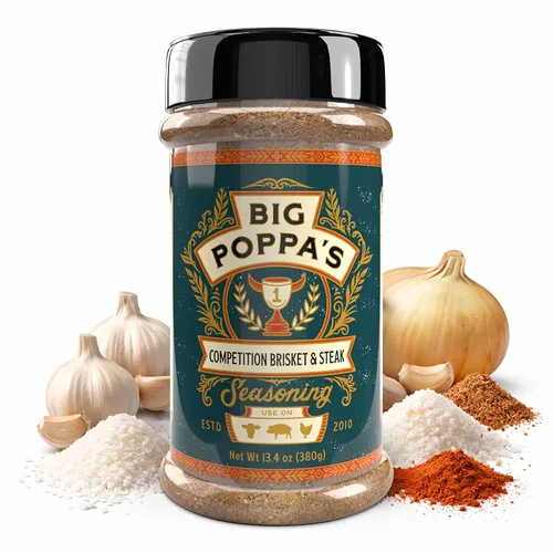 Vista 24 de Big Poppa's Double Secret Condimento para Bistec – Sazonador para Bistec Galardonado con Sal Marina Fina, Ajo en Polvo y Sal de Limón – Mezcla