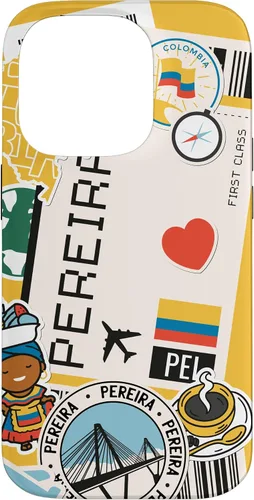 Vista 17 de Flight Boarding Pass Tag Label to Destination Pereira Case for iPhone 16