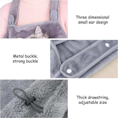 Vista 5 de Portador para gatos y mascotas, delantal, chaleco suave, bolsa de transporte para mascotas en el hombro para mascotas, para mascotas, bolsa frontal