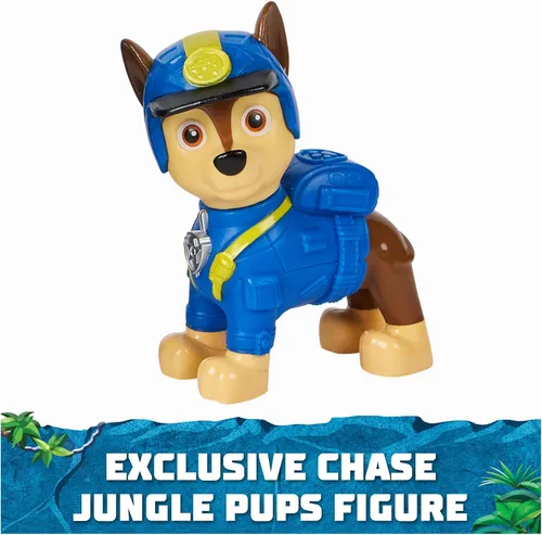 Vista 6 de Paw Patrol Jungle Pups, vehículo Chase Tiger, camión de juguete con figura de acción coleccionable, juguetes para niños y niñas a partir de 3 años