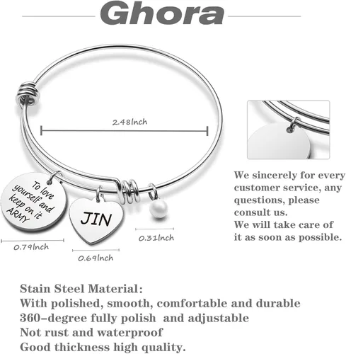 Vista 2 de G-Ahora Kpop Army Bracelet Kpop Bangtan Boys Jewelry JIMIN JK JIN RM SUGA JHOPE V Bracelet Best Gift for The Army