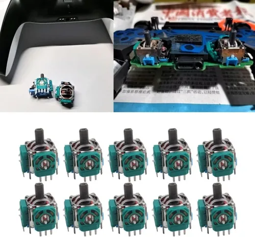 Vista 3 de 10 piezas de repuesto para joystick analógico compatible con PS4 Dualshock 4 Xbox One, azul
