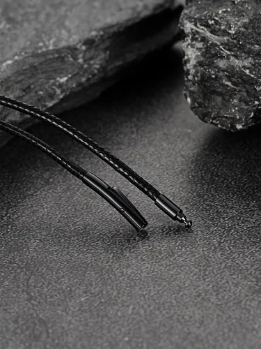 Vista 9 de FaithHeart - Cadena de cuero trenzada 2 mm3 mm, cierre de presión de acero inoxidable duradero, para hombres y mujeres, resistente al agua, cadena