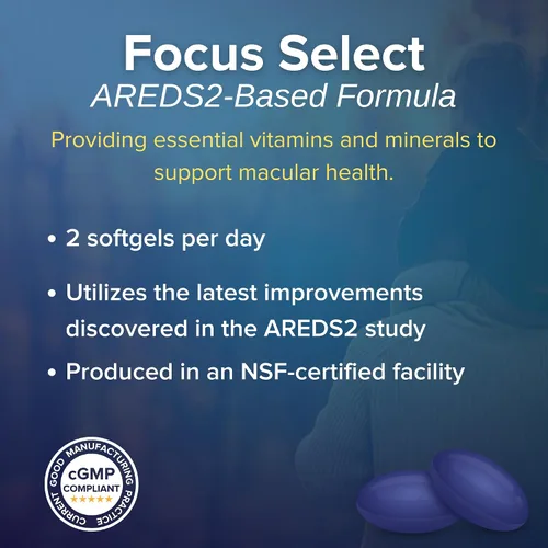 Vista 3 de Focus Select AREDS2 - Suplemento de vitaminas y minerales para ojos a base de AREDS2 - Suplemento a base de AREDS2 para ojos