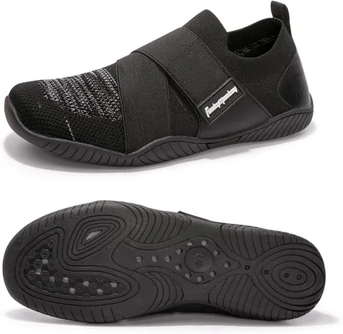Vista 7 de FUNKYMONKEY Zapatos deportivos acuáticos para hombre, de secado rápido, sin cordones, adecuados para uso casual, caminar, fitness, vadear y otras