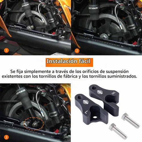 Vista 6 de Kit de bloques de bajada de 2 pulgadas para Harley Touring Street Glide 2009-2026 Kit de bloques de bajada de golpe trasero de 2 pulgadas