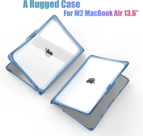 Vista 8 de IBENZER Hexpact Funda protectora para MacBook Air de 13 pulgadas M5 2026 M4 2025 M3 M2 2024-2022 A3449 A3240 A3113 A2681, funda resistente y Azul